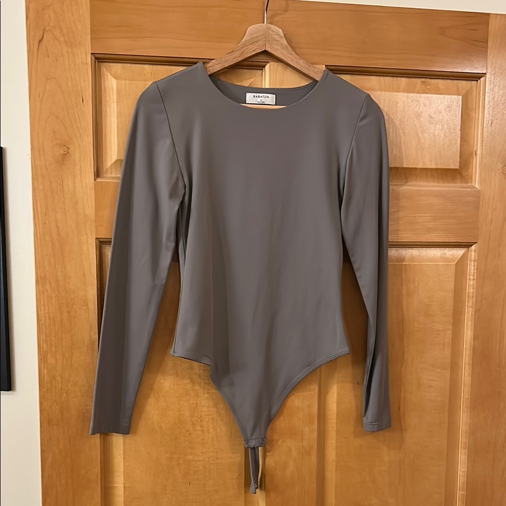 Babaton Gray Longsleeve Bodysuit